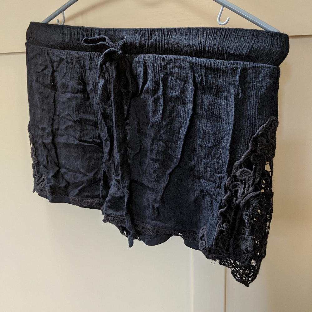 Blue Flowy Shorts